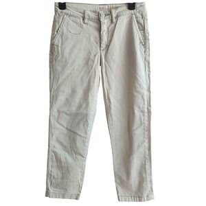 Chino by Anthropologie Slim Fit Crop Pants Khaki Women's Size S waist 26‎